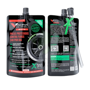 KIT 2 VACINAS PARA PNEU MOTO ANTI FURO XTIRE