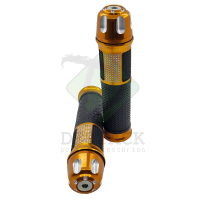 MANOPLA PARA MOTO COM PESO DOURADO