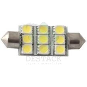 LÂMPADA TORPEDO 36MM  6 LEDS - 12V - (PAR)