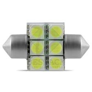 LÂMPADA TORPEDO 32MM 6 LEDS - 12V  - (PAR)