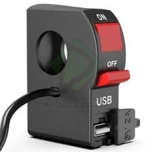 INTERRUPTOR LIGA/DESLIGA COM ENTRADA USB - PARA MOTO