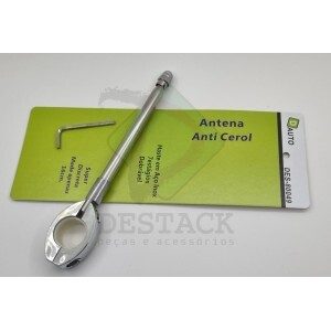 ANTENA CORTA PIPA  CROMADA - 7 ESTÁGIOS - DOBRÁVEL